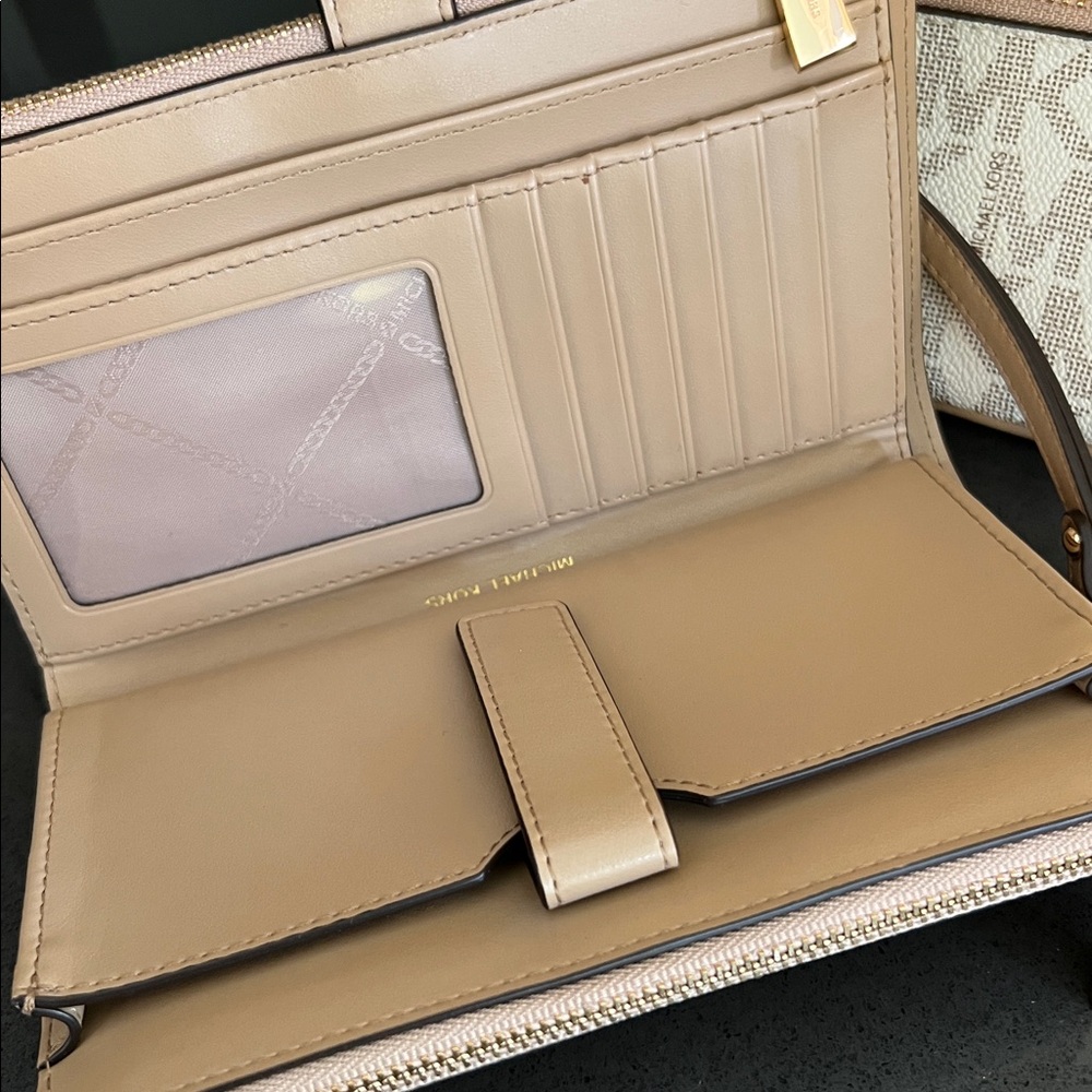 Michael Kors Yellow and Tan MK Logo Backpack with Wallet - Picture 2 of 5